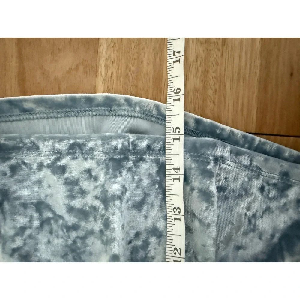 Gap Kids Girls XXL 14-16 Dusty Blue Crushed Velvet Tiered Ruffle Mini Skirt